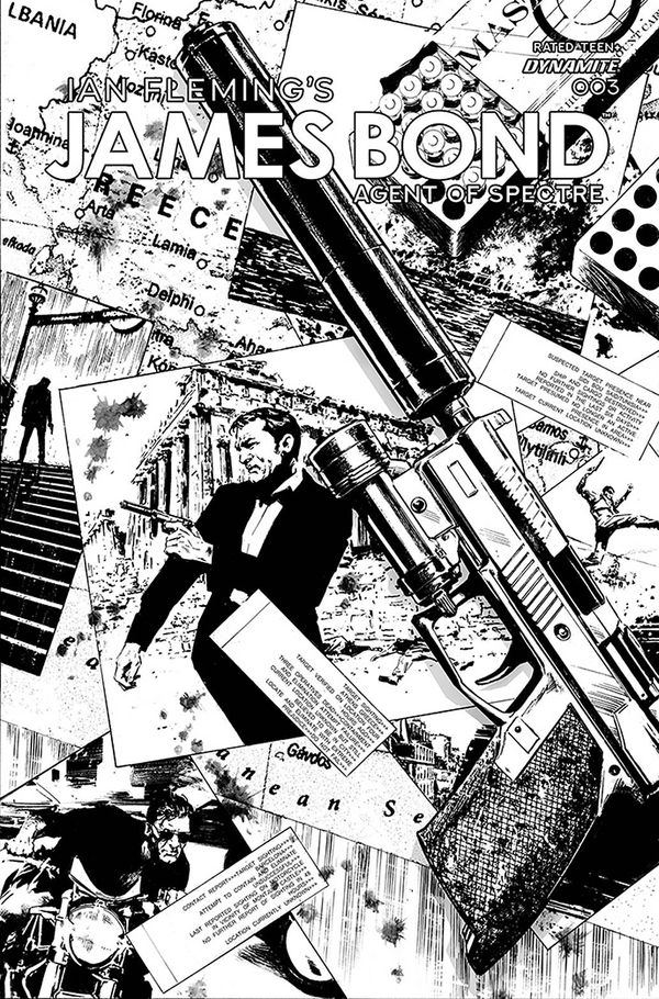 James Bond Agent Of Spectre #4 (20 Copy Guice B&w Cover)
