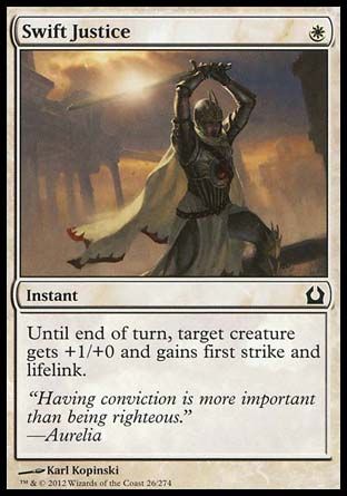 Swift Justice (Return to Ravnica) Trading Card