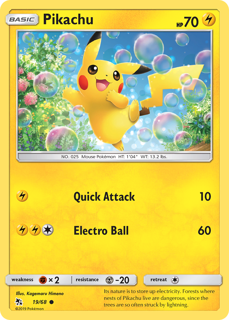 Pikachu (19/68) - Hidden Fates Pokémon Card