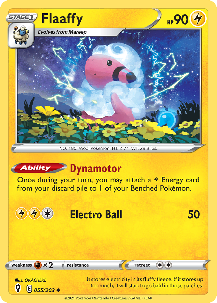 Flaaffy (55/203) - Evolving Skies Pokémon Card