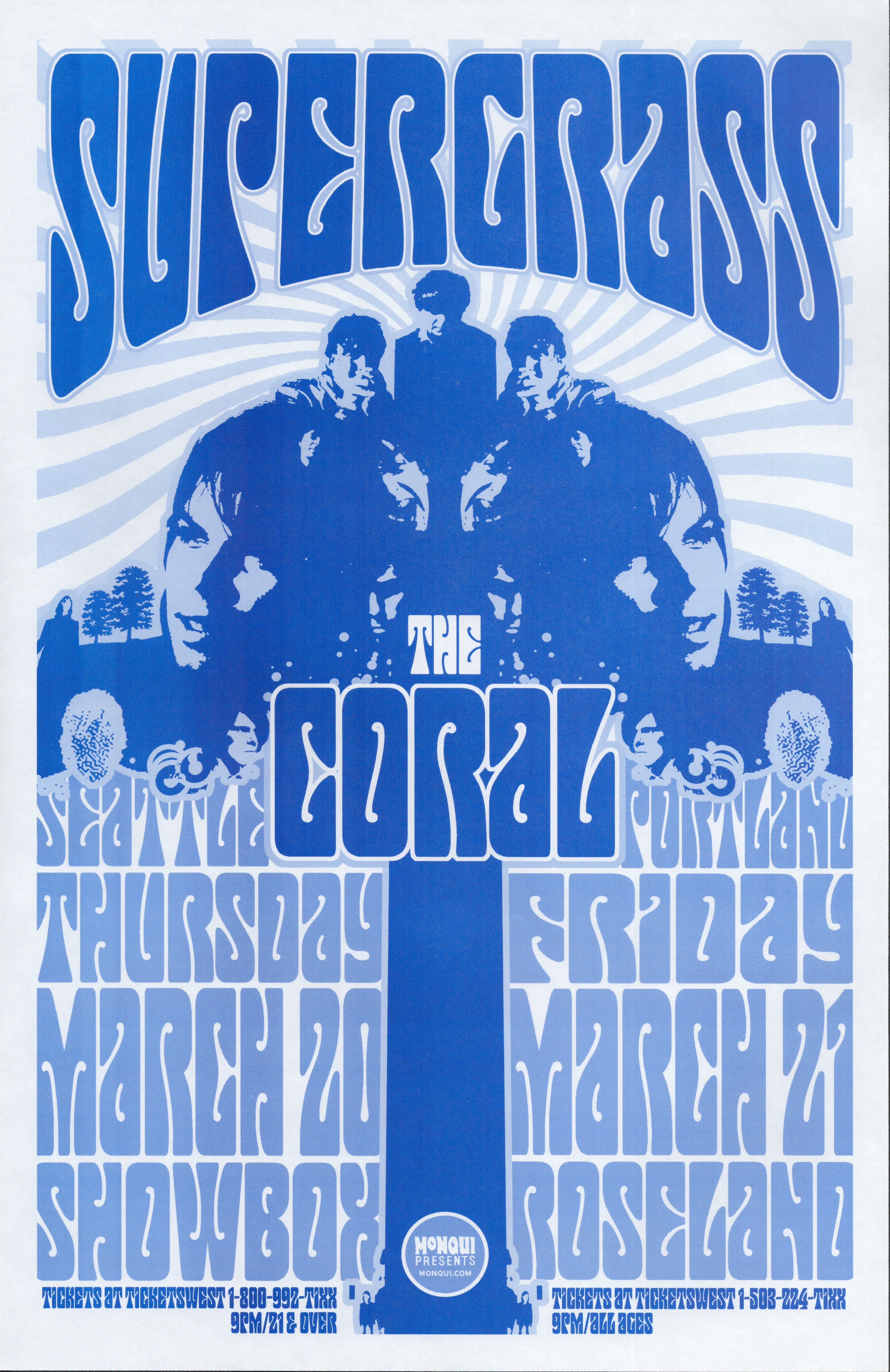 MXP-59.5 Supergrass Showbox & Roseland Theater 2003 Concert Poster