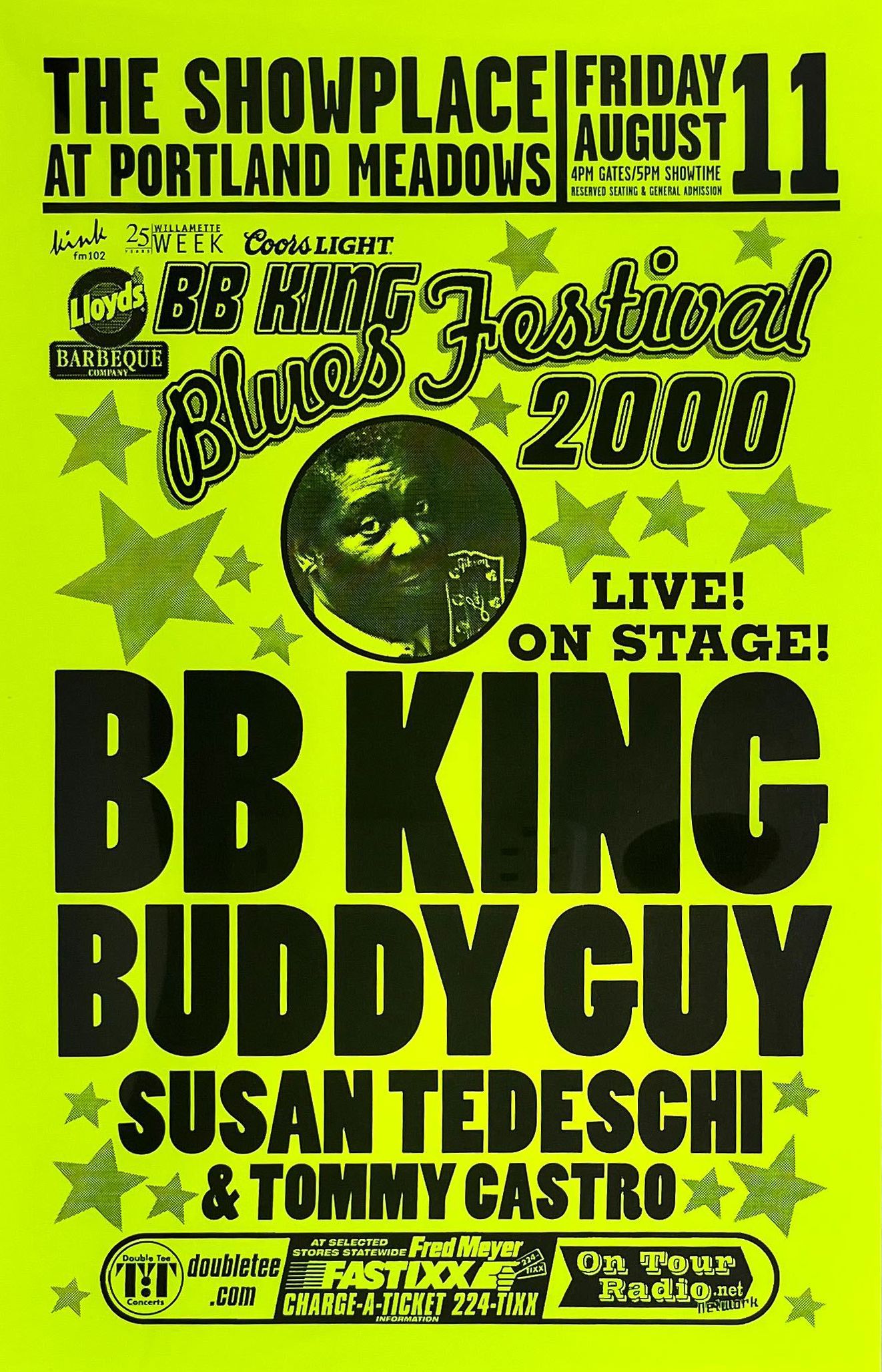 MXP-254.4 BB King Portland Meadows 2000 Concert Poster