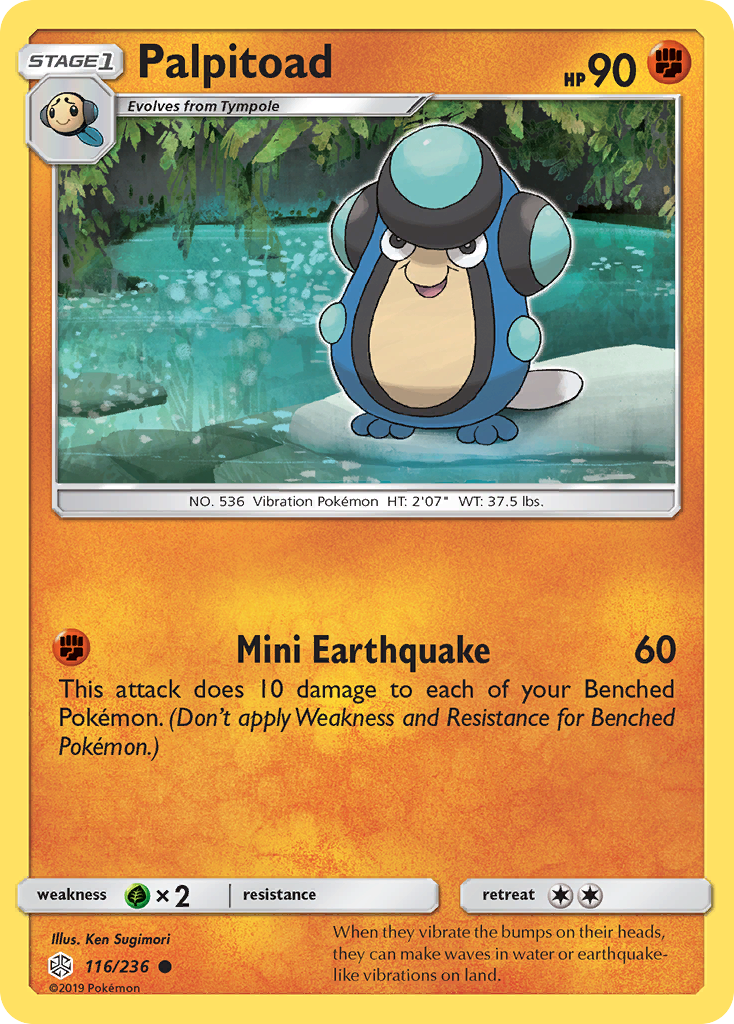 Palpitoad (116/236) - Cosmic Eclipse Pokémon Card