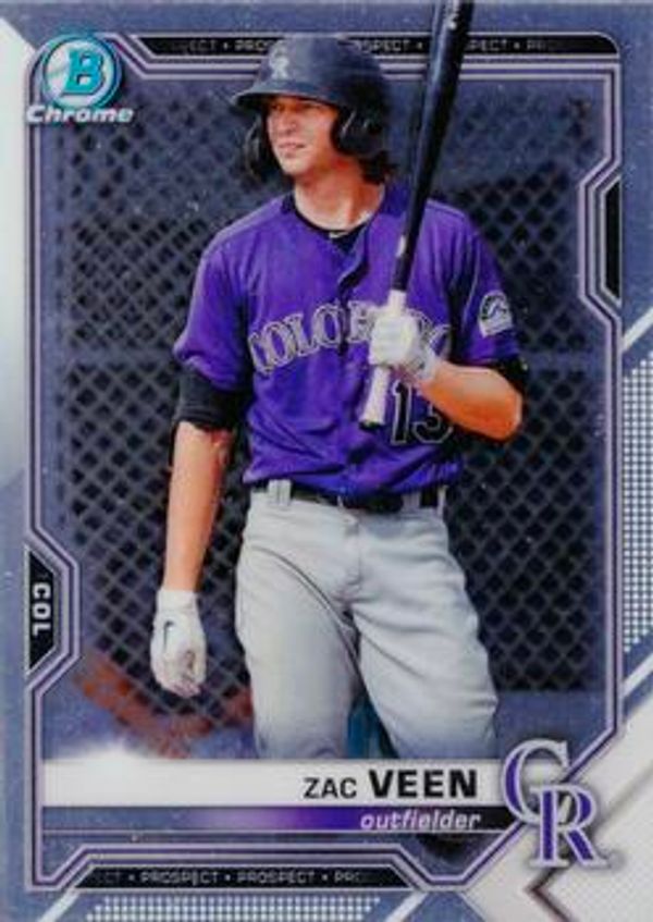 Zac Veen 2021 Bowman Chrome - Prospects Baseball #BCP-183