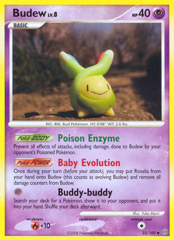 Budew (33/100) - Stormfront Pokémon Card