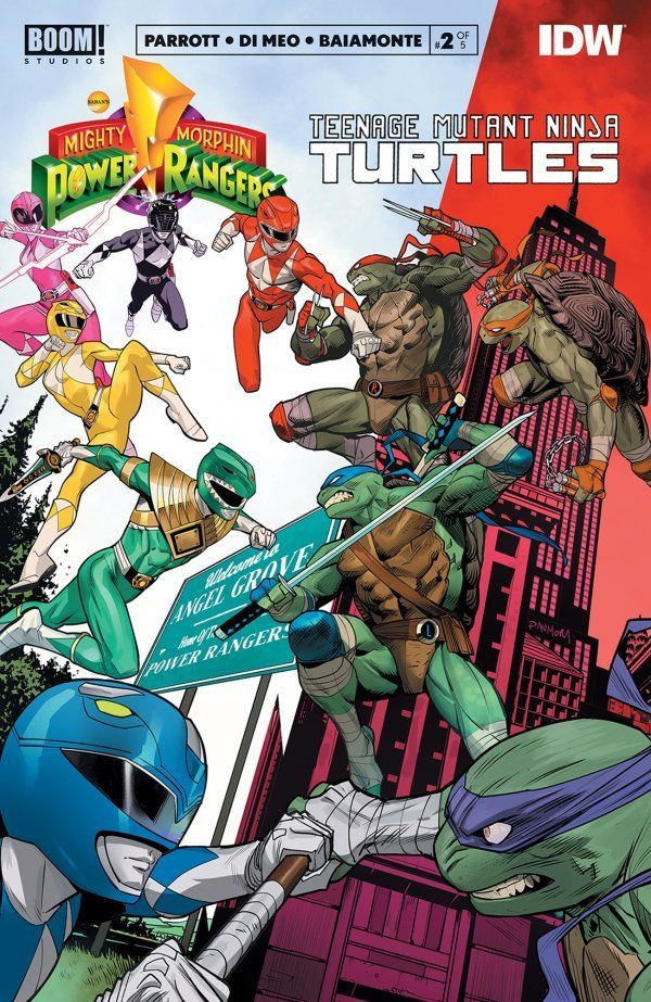 MIghty Morphin Power Rangers/TMNT #2 Comic