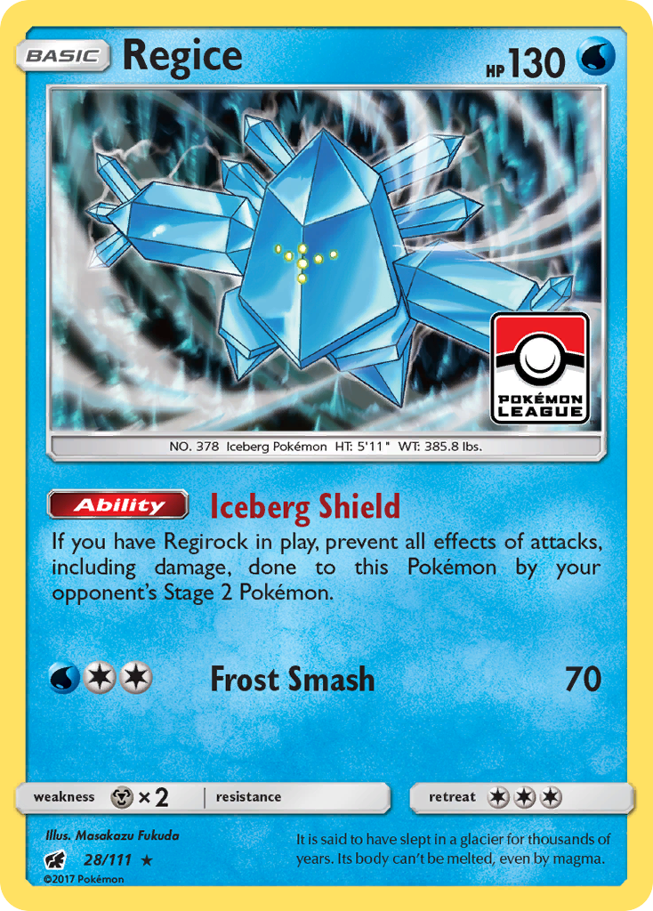 Regice (28/111) - Crimson Invasion Pokémon Card