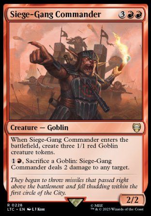 Siege-Gang Commander (The Lord of the Rings Commander Decks) Trading Card