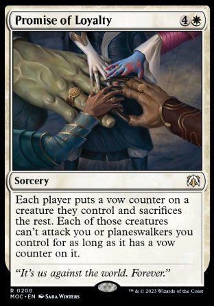 Promise of Loyalty (March of the Machine Commander Decks) Trading Card