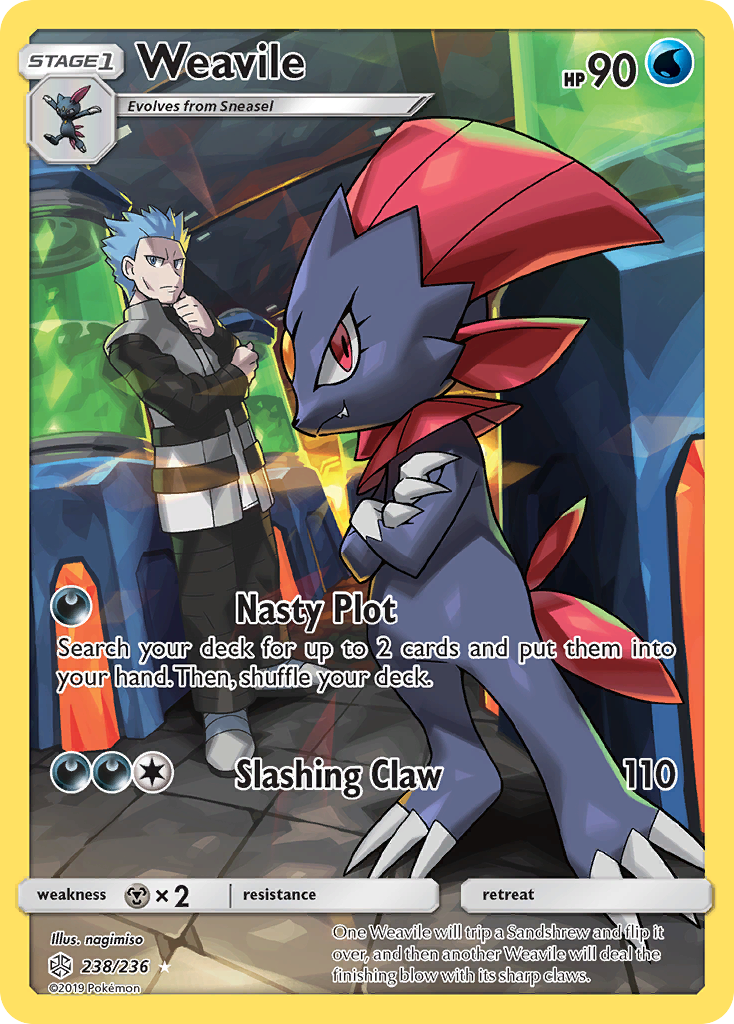 Weavile (238/236) - Cosmic Eclipse Pokémon Card