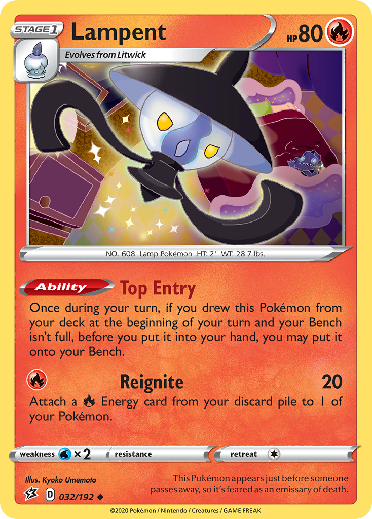 Lampent (32/192) - Rebel Clash Pokémon Card