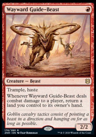 Wayward Guide-Beast (Zendikar Rising) Trading Card