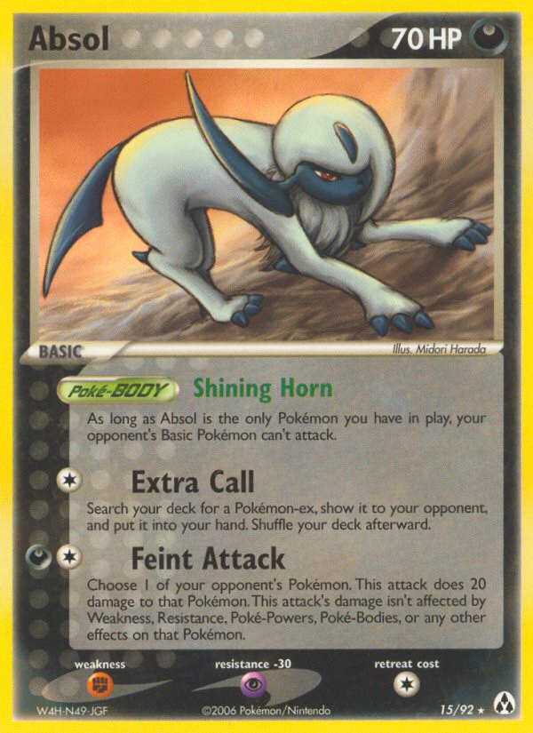 Absol (15/92) - Legend Maker Pokémon Card