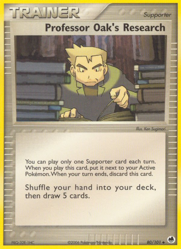 Professor Oak's Research (80/101) - Dragon Frontiers Pokémon Card