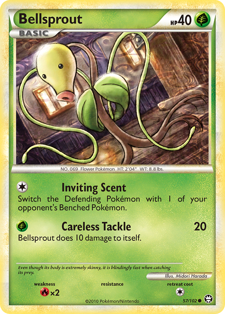 Bellsprout (57/102) - HS—Triumphant Pokémon Card