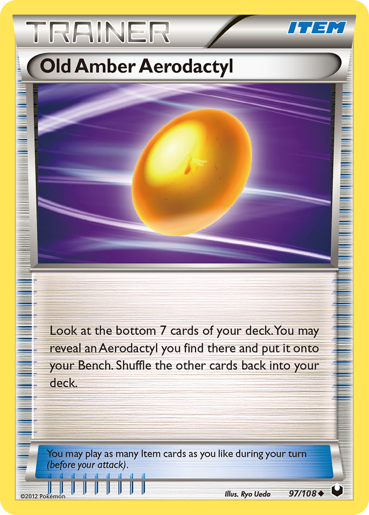 Old Amber Aerodactyl (Trainer: Item) (97/108) - Dark Explorers Pokémon Card