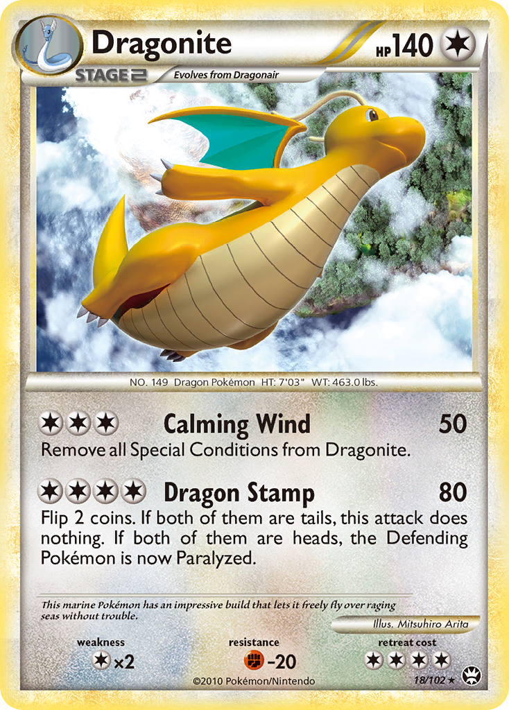 Dragonite (18/102) - HS—Triumphant Pokémon Card