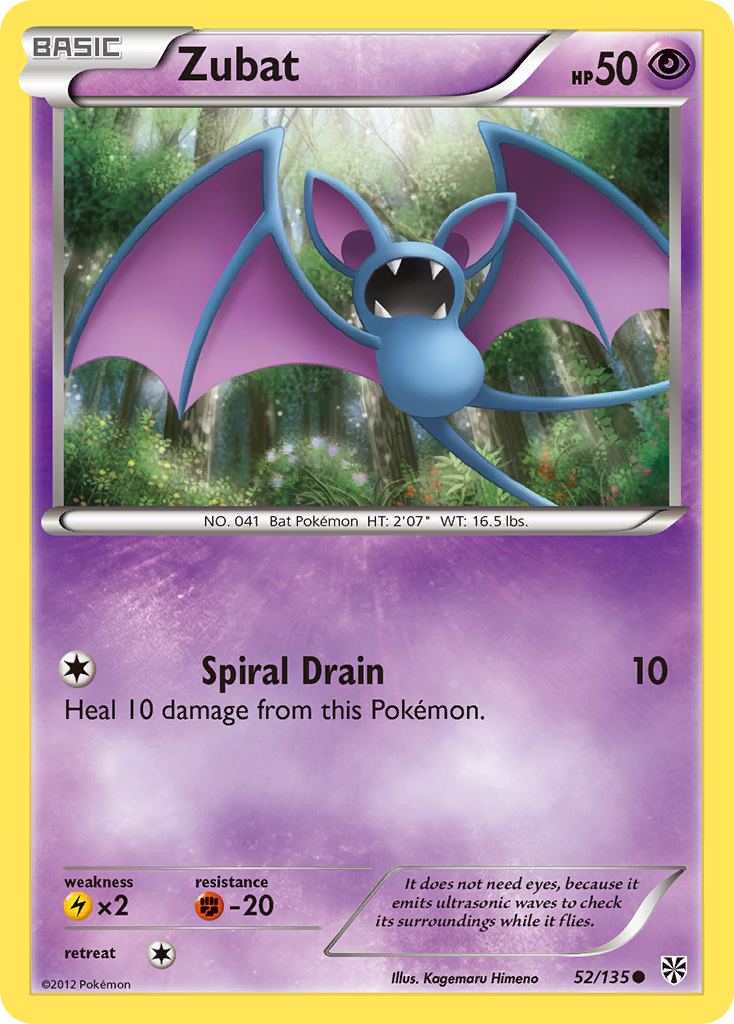 Zubat (52/135) - Plasma Storm Pokémon Card