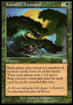 Kamahl's Summons (Onslaught) Trading Card