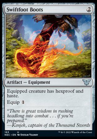 Swiftfoot Boots (Kamigawa Neon Dynasty Commander Decks) Trading Card