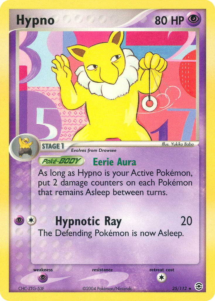 Hypno (25/112) - FireRed & LeafGreen Pokémon Card