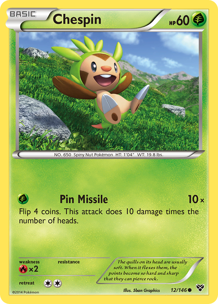 Chespin (12/146) - XY Pokémon Card