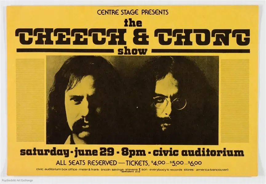 Cheech & Chong Portland Civic Auditorium 1974 Value GoCollect