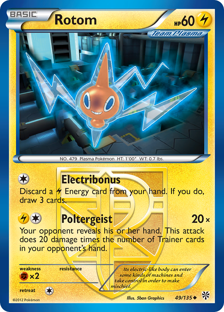 Rotom (49/135) - Plasma Storm Pokémon Card