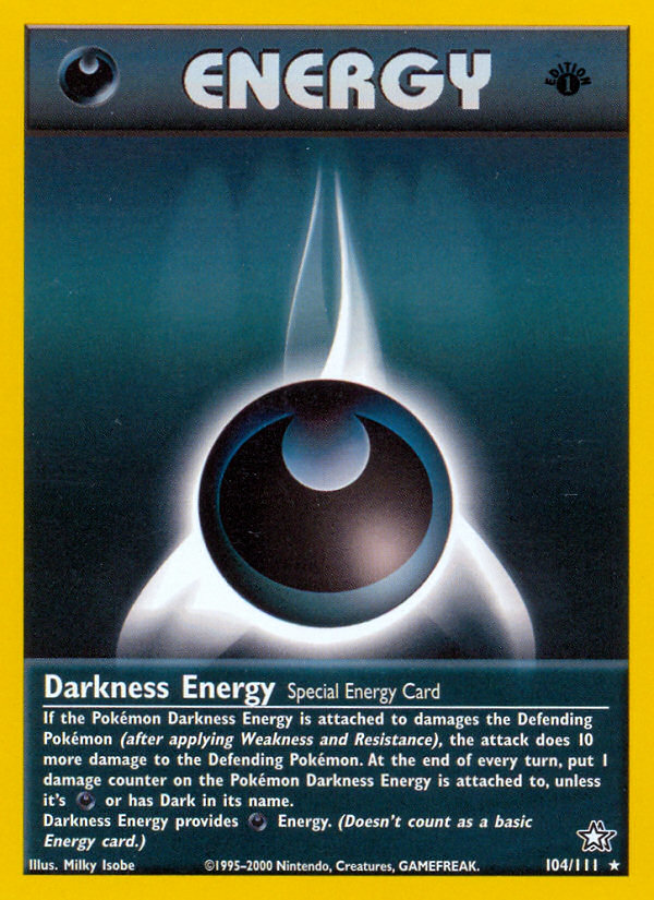 Darkness Energy (104/111) - Neo Genesis Pokémon Card