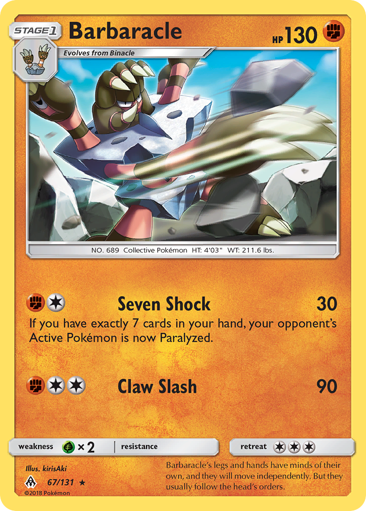 Barbaracle (67/131) - Forbidden Light Pokémon Card