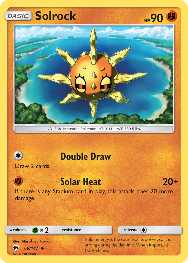 Solrock (69/147) - Burning Shadows Pokémon Card