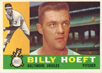 Billy Hoeft 1960 Topps #369 Sports Card