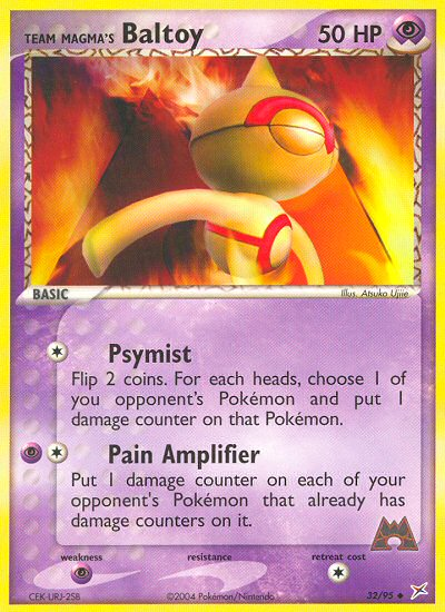 Team Magma's Baltoy (32/95) - Team Magma vs Team Aqua Pokémon Card