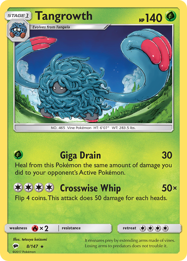 Tangrowth (8/147) - Burning Shadows Pokémon Card