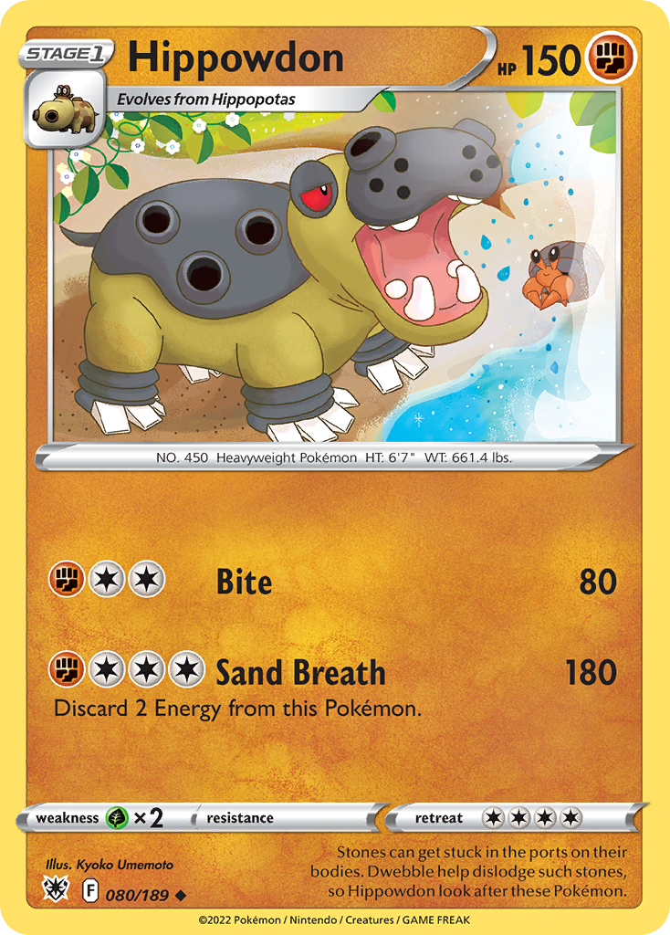 Hippowdon (80/189) - Astral Radiance Pokémon Card