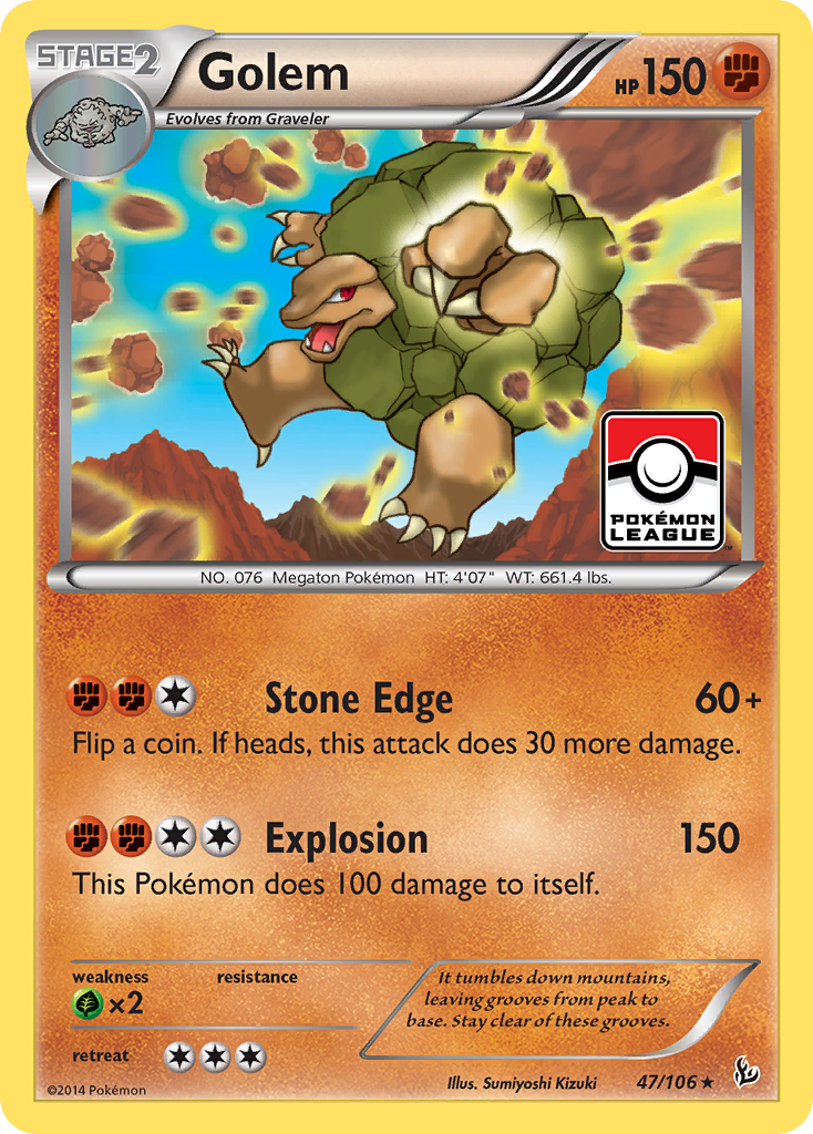 Golem (47/106) - Flashfire Pokémon Card