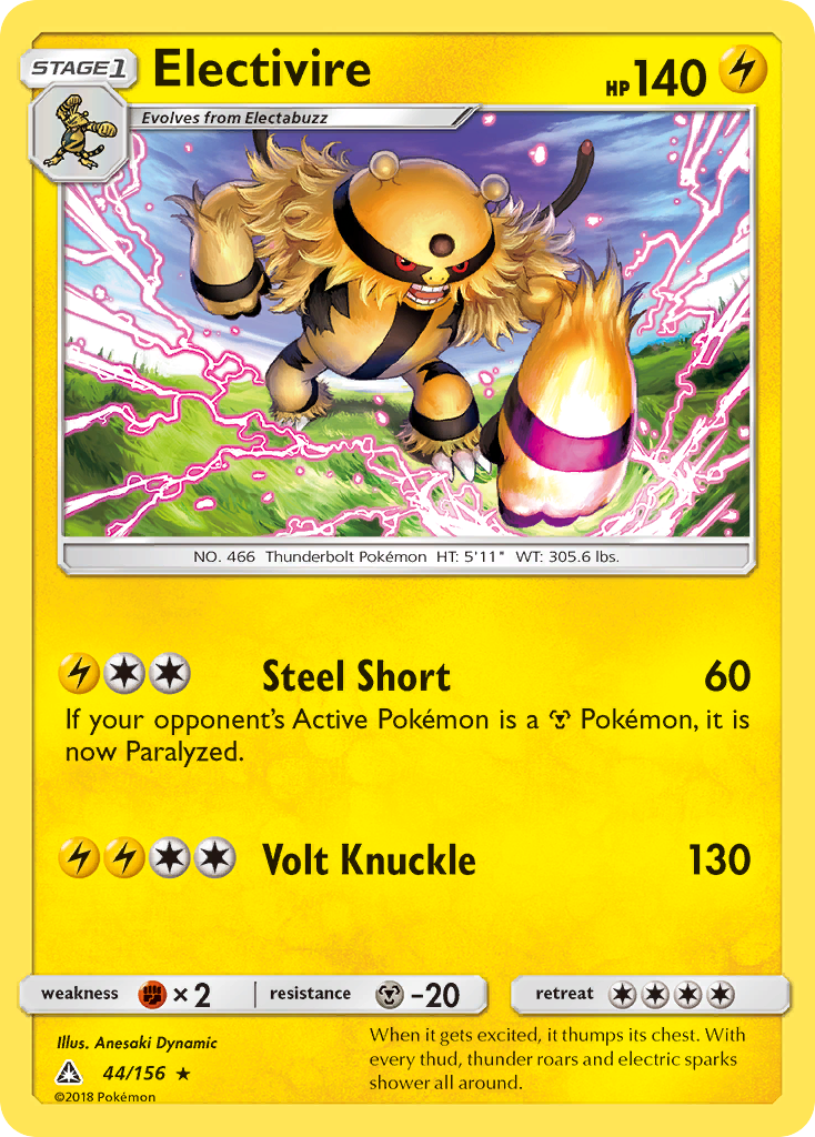 Electivire (44/156) - Ultra Prism Pokémon Card