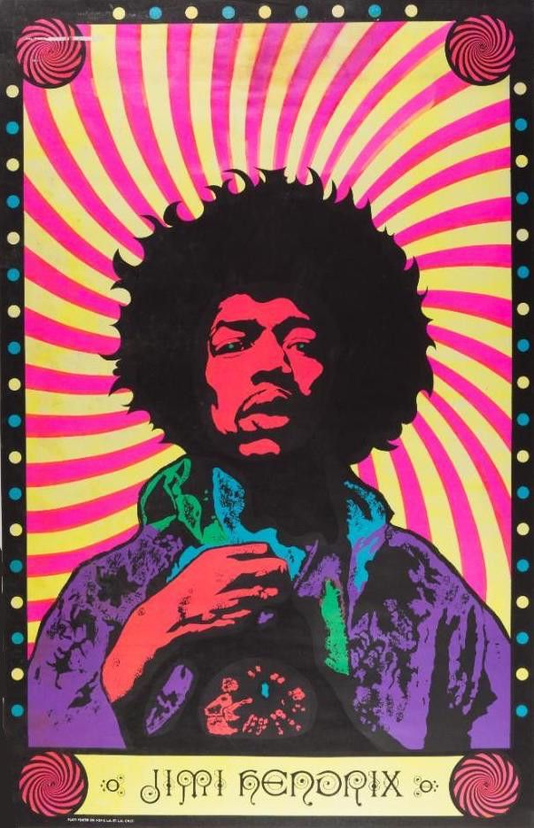 Jimi Hendrix Headshop Poster 1969 Concert Poster