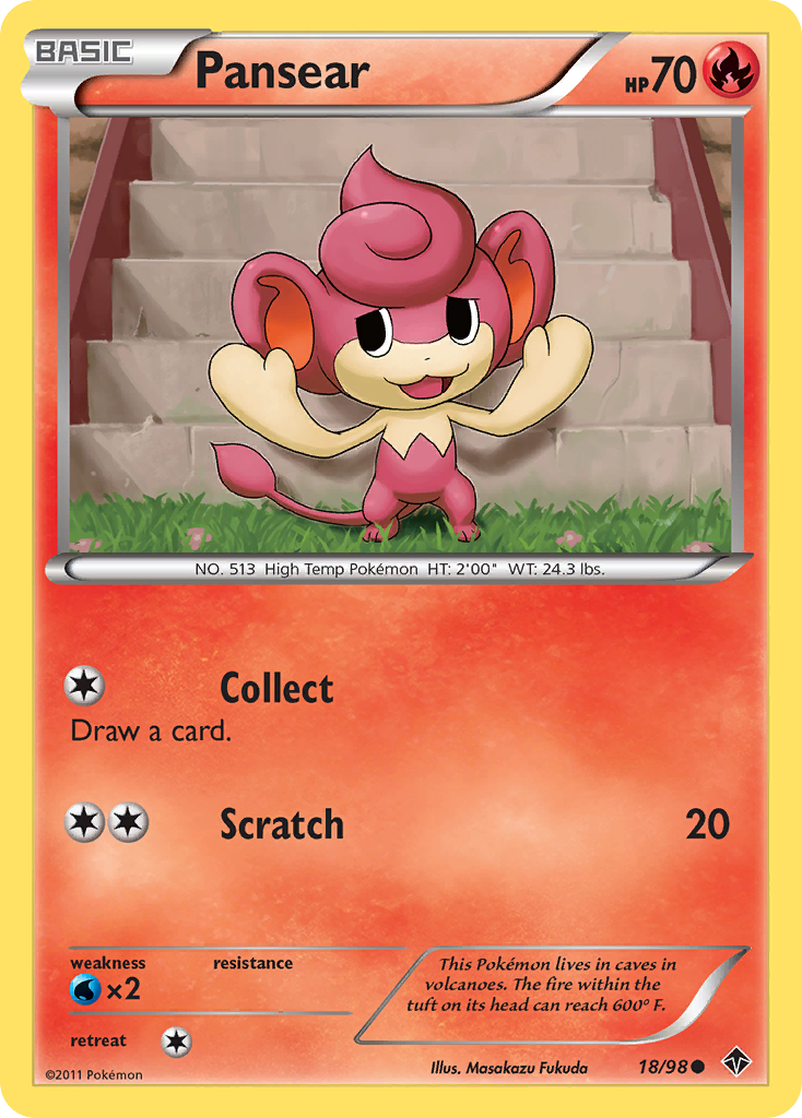 Pansear (18/98) - Emerging Powers Pokémon Card