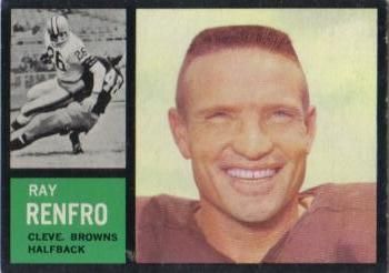 Ray Renfro 1962 Topps #27 Sports Card