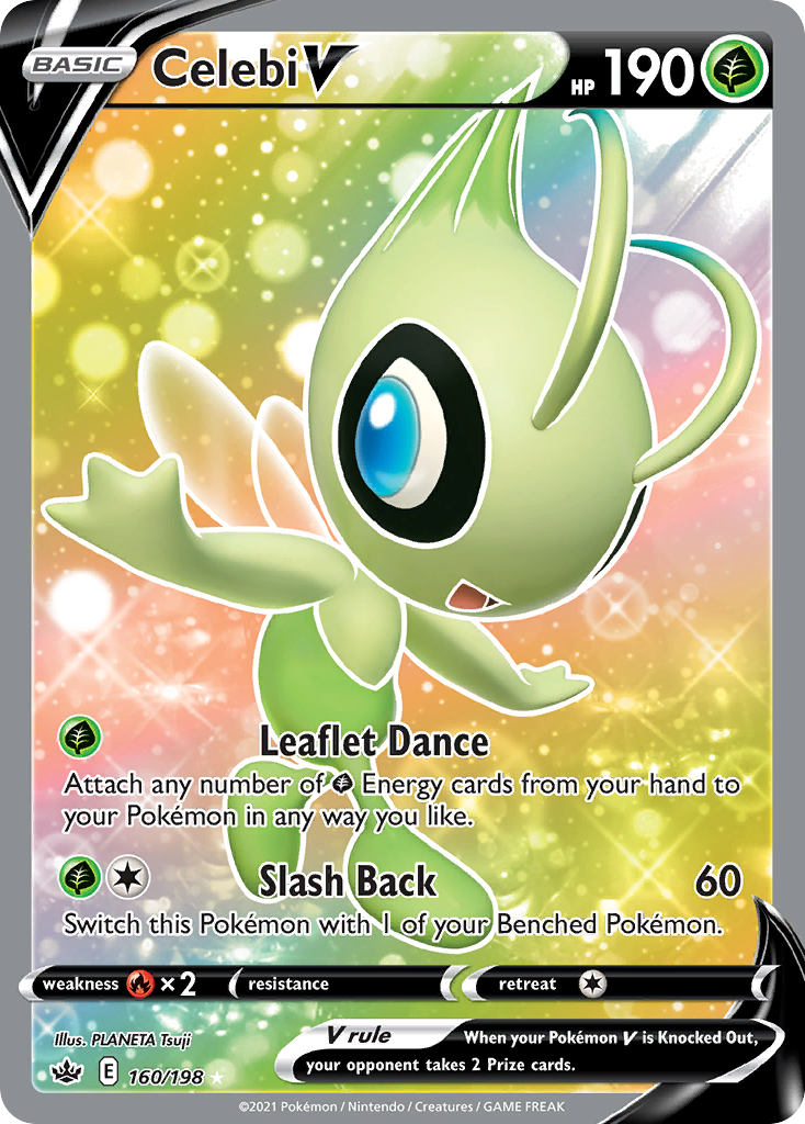 Celebi V (160/198) - Chilling Reign Pokémon Card