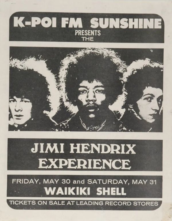 Jimi Hendrix Experience Waikiki Shell 1969