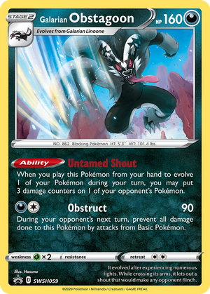 Galarian Obstagoon (SWSH059) - SWSH Black Star Promos