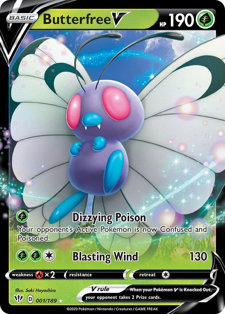 Butterfree V (1/189) - Darkness Ablaze Pokémon Card