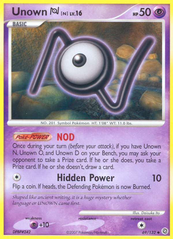 Unown [N] (69/132) - Secret Wonders Pokémon Card