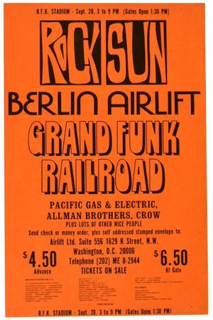 Berlin Airlift with Grand Funk & Allman Brothers RFK Stadium 1970