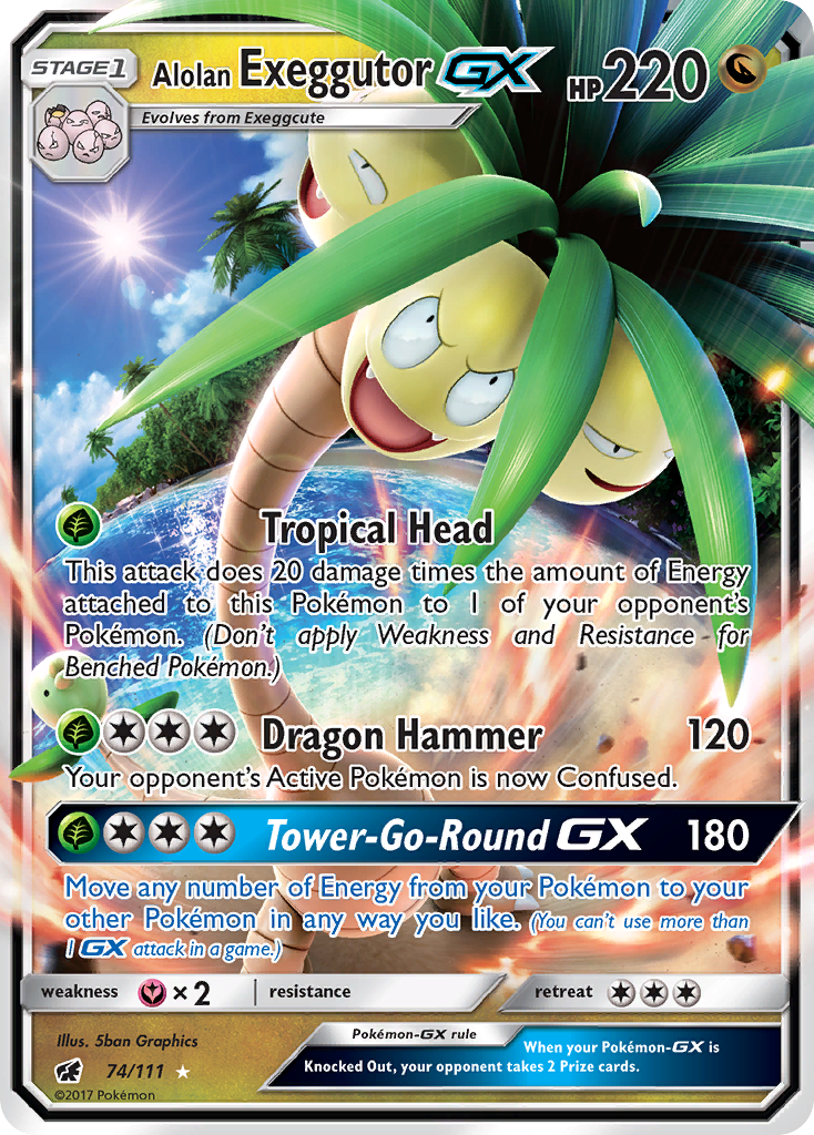 Alolan Exeggutor GX (74/111) - Crimson Invasion Pokémon Card