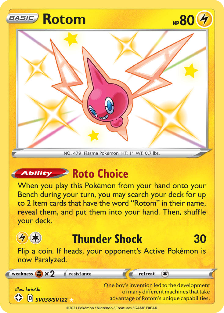 Rotom (SV038) - Shining Fates Shiny Vault Pokémon Card