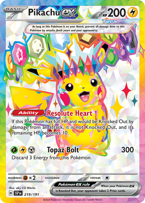 Pikachu ex (219/191) - Surging Sparks