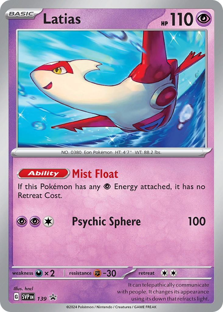 Latias (139/150) - Scarlet & Violet Black Star Promos Pokémon Card